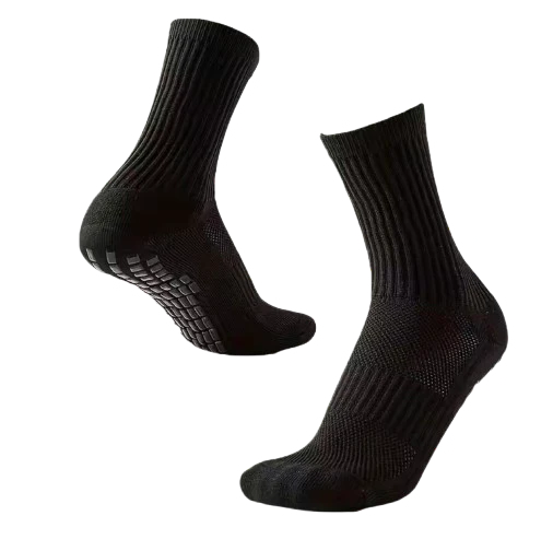 1x Plain Grip Socks (Black)