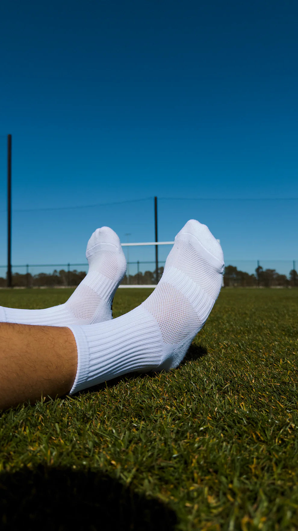 1x Plain Grip Socks (White)
