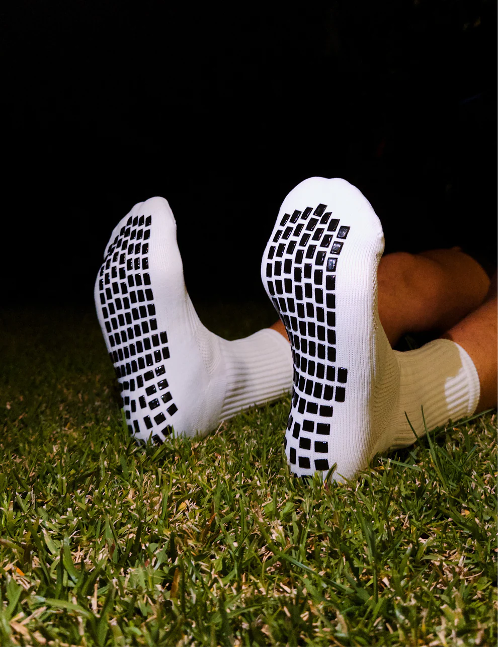 1x Plain Grip Socks (White)